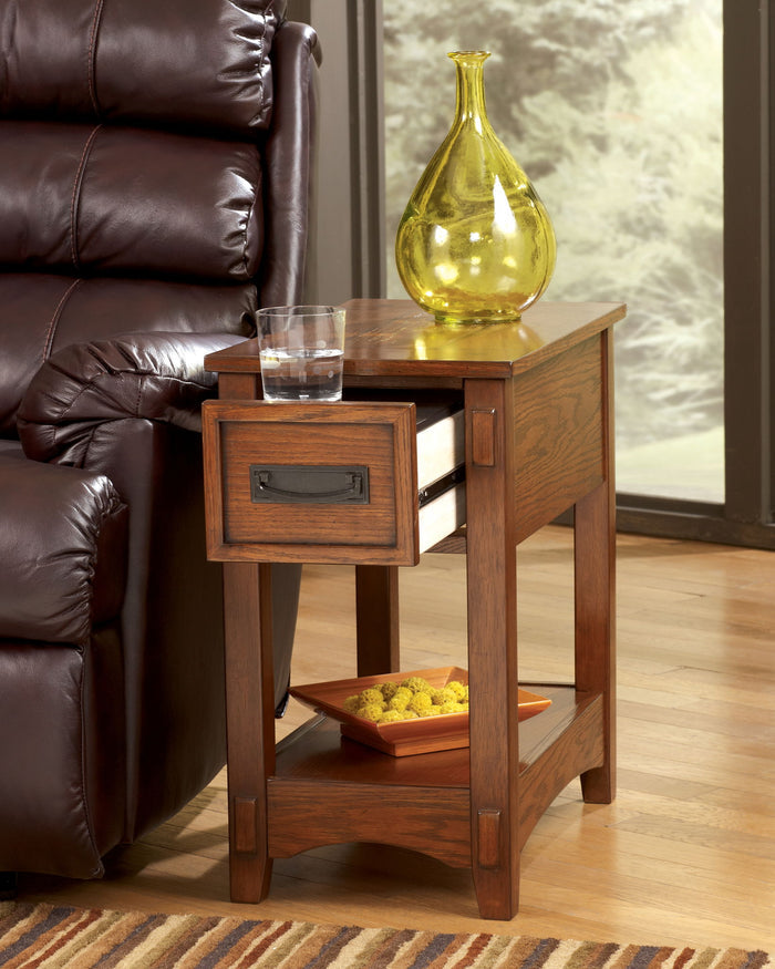 Breegin - Chair Side End Table - 1 Drawer - Brown - view 8