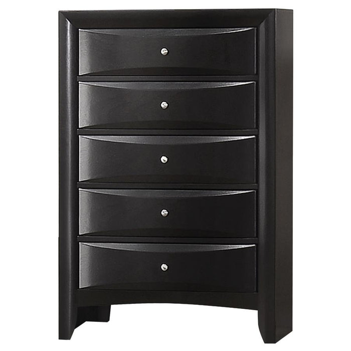 Briana 5-Drawer Bedroom Chest Black