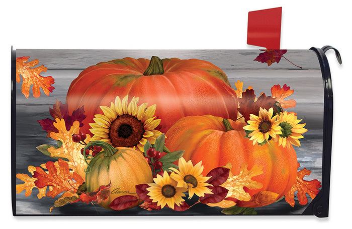 Briarwood Lane Autumn Pumpkin Trio Large Oversized Mailbox Cover