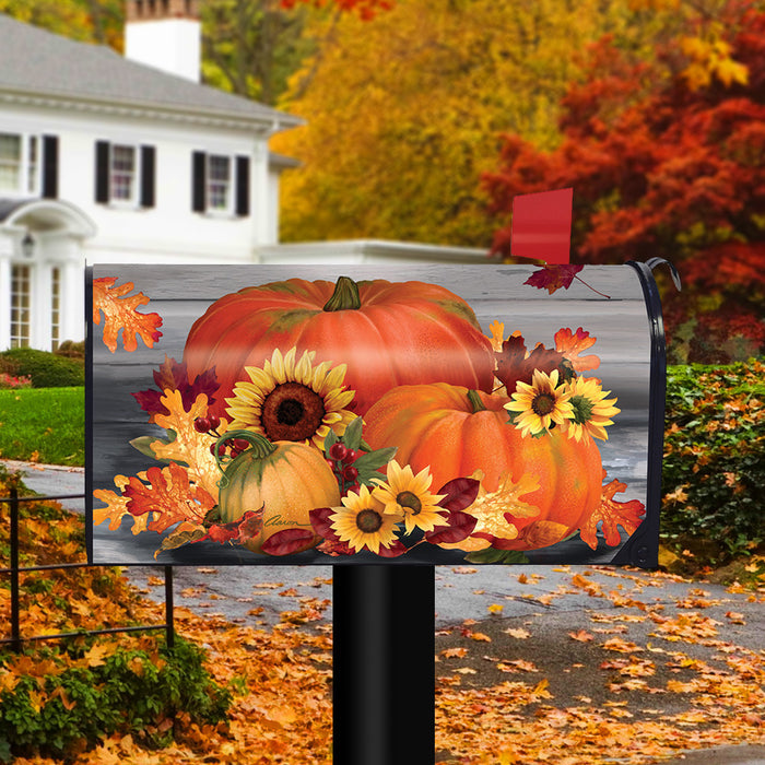 Briarwood Lane Autumn Pumpkin Trio Large Oversized Mailbox Cover