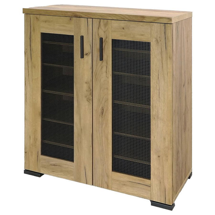 Bristol - 6-Shelf Engineered Wood Shoe Cabinet - Golden Oak