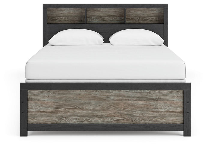 Broachmyn - Lighted Bookcase Panel Bed