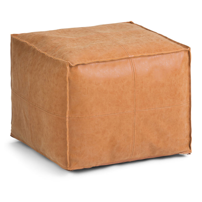 Brody - Versatile Square Pouf Light Blue by Simpli-Home | Bel Furniture