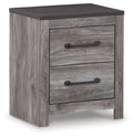 Bronyan - Dark Gray - Two Drawer Night Stand by Signature Design by Ashley® | Bel Furniture
