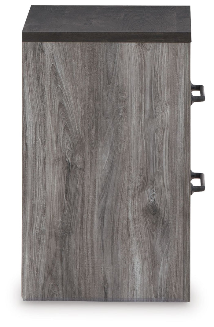Bronyan - Dark Gray - Two Drawer Night Stand by Signature Design by Ashley® | Bel Furniture