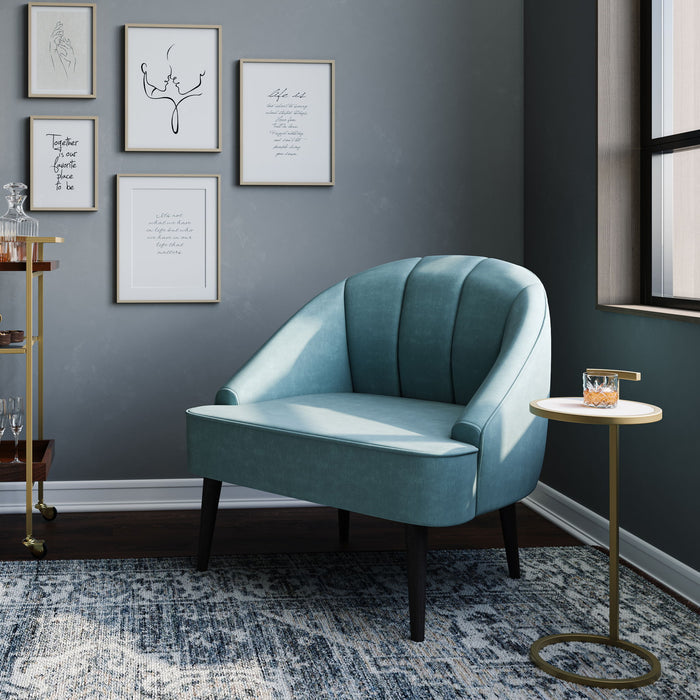 Brook - C Side Table - White / Gold by Simpli-Home | Bel Furniture