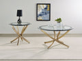 Gold / 2 Pc. Coffee Table, End Table