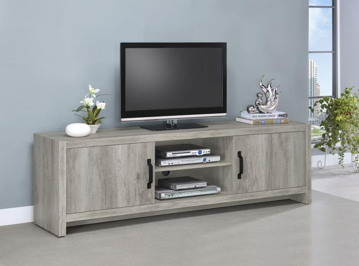 Burke - 2 Door Engineered Wood TV Stand - Gray Driftwood