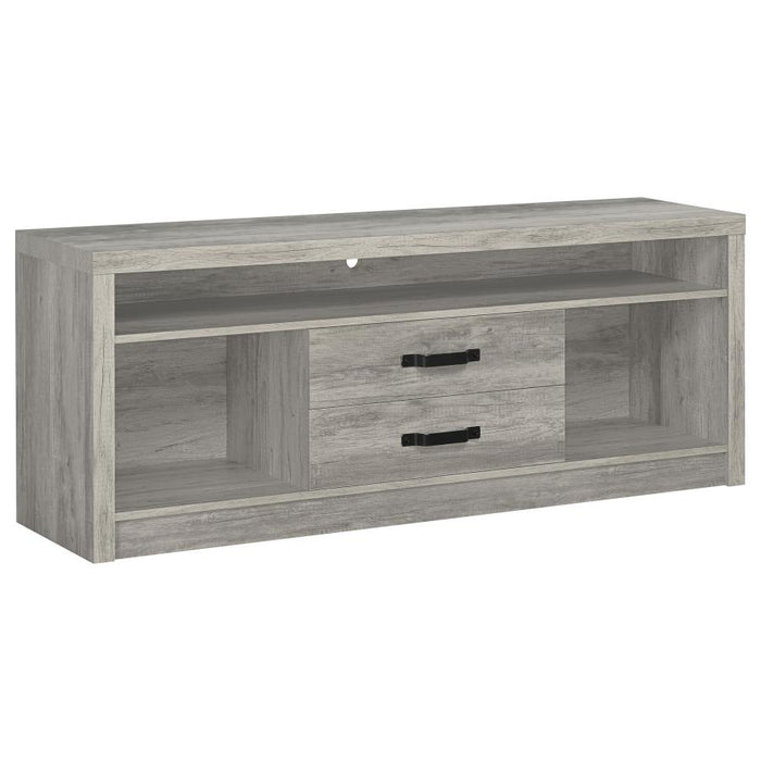 Burke 2-Drawer Engineered Wood TV Stand Gray Driftwood
