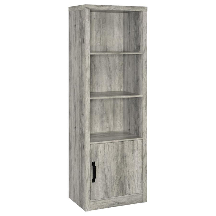 Burke 3-Shelf Engineered Wood Media Tower Gray Driftwood