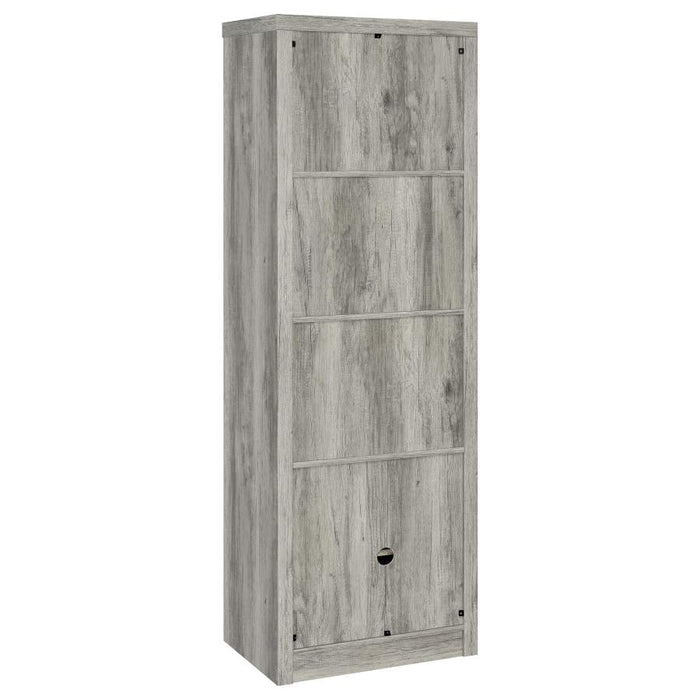 Burke - 3-Shelf Engineered Wood Media Tower - Gray Driftwood