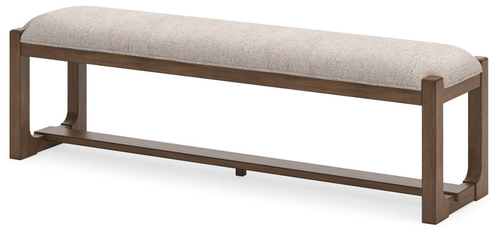Cabalynn - Large Uph Dining Room Bench - Oatmeal / Light Brown - view 3