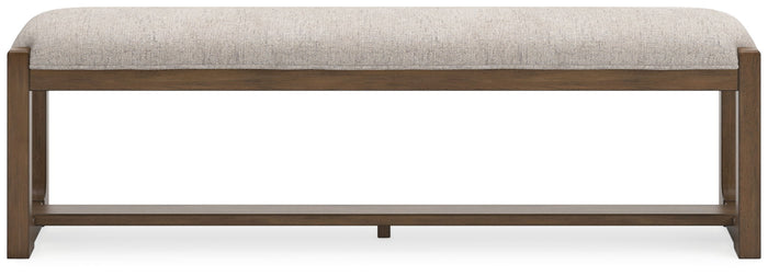 Cabalynn - Large Uph Dining Room Bench - Oatmeal / Light Brown - view 4