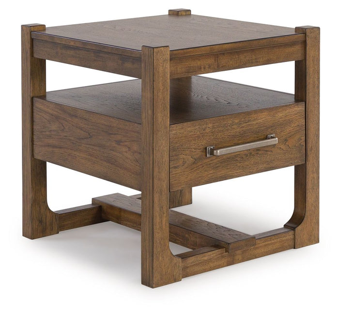 Cabalynn - Light Brown - Square End Table by Signature Design by Ashley® | Bel Furniture