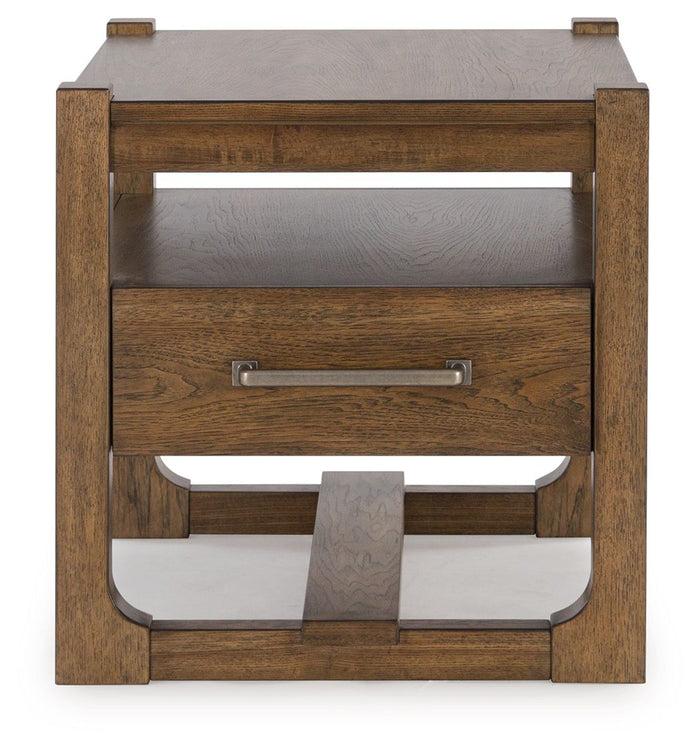 Cabalynn - Light Brown - Square End Table by Signature Design by Ashley® | Bel Furniture