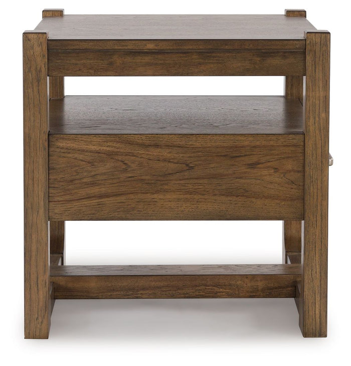 Cabalynn - Light Brown - Square End Table by Signature Design by Ashley® | Bel Furniture