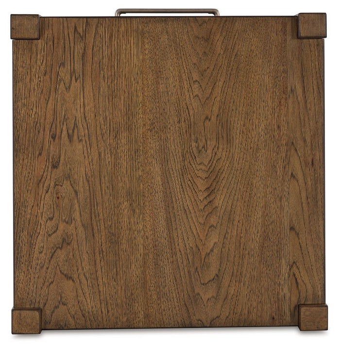 Cabalynn - Light Brown - Square End Table by Signature Design by Ashley® | Bel Furniture