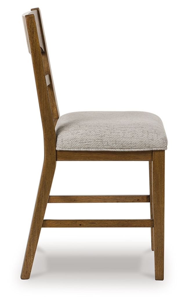Cabalynn - Upholstered Barstool (Set of 2) - Oatmeal / Light Brown - view 2