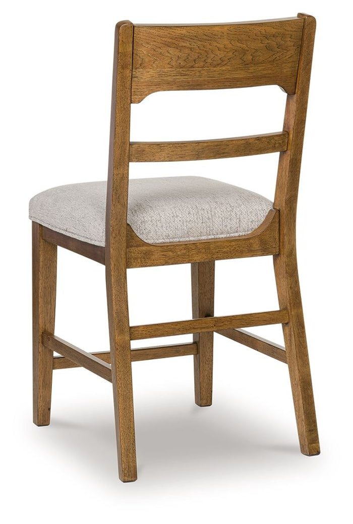 Cabalynn - Upholstered Barstool (Set of 2) - Oatmeal / Light Brown - view 5