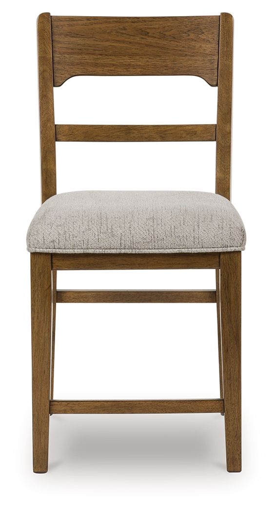 Cabalynn - Upholstered Barstool (Set of 2) - Oatmeal / Light Brown - view 8