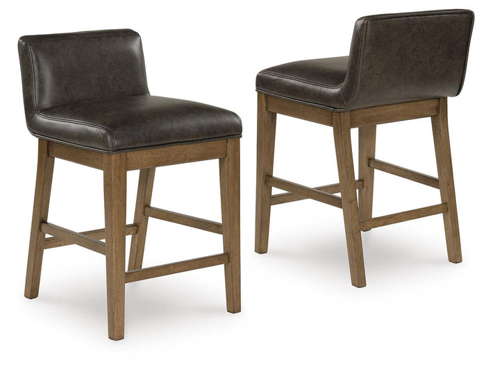 Cabalynn - Upholstered Barstool (Set of 2) - Two-tone Brown - view 2