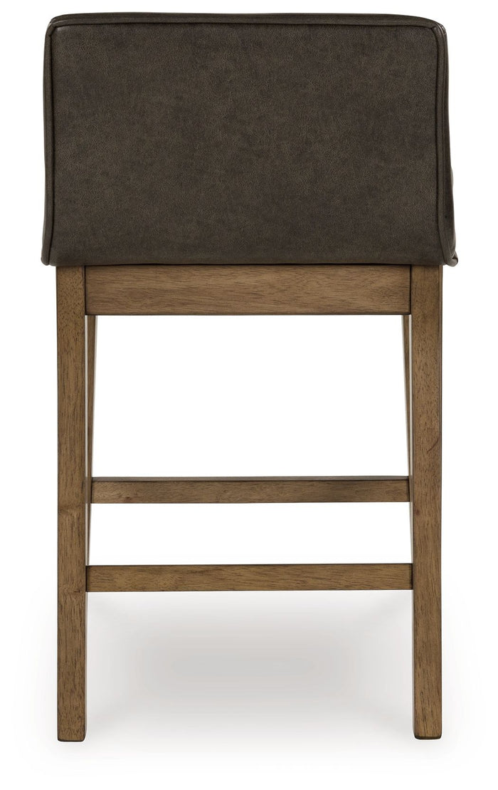 Cabalynn - Two-tone Brown - Upholstered Barstool (Set of 2) by Signature Design by Ashley® | Bel Furniture