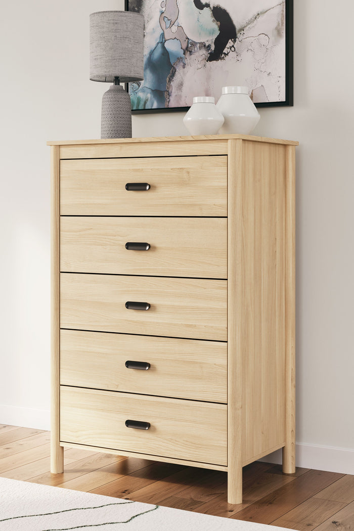 Cabinella - Tan - Five Drawer Chest by Signature Design by Ashley® | Bel Furniture