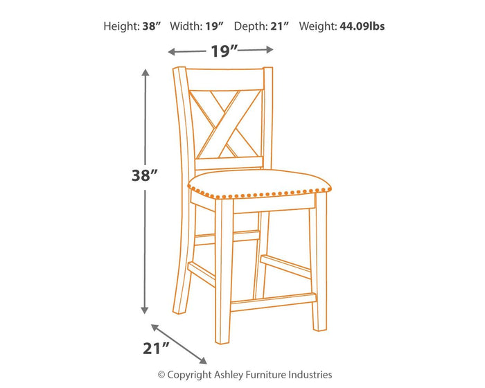 Caitbrook - Gray - Upholstered Barstool (Set of 2) by Signature Design by Ashley® | Bel Furniture