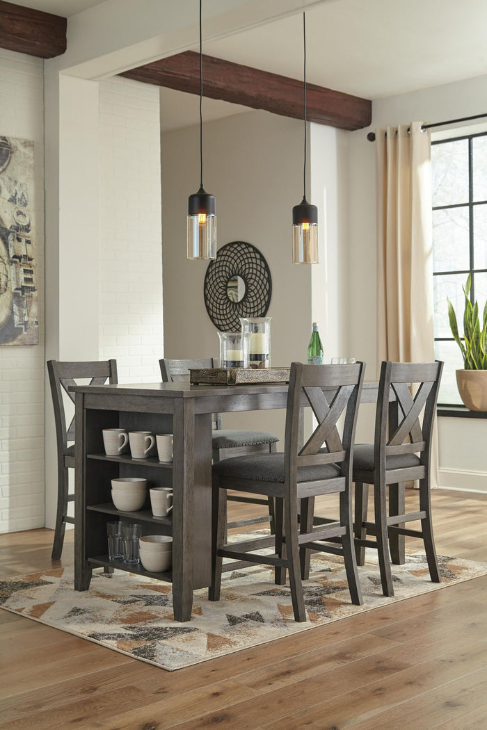 Caitbrook - Upholstered Barstool (Set of 2) - Gray - view 6