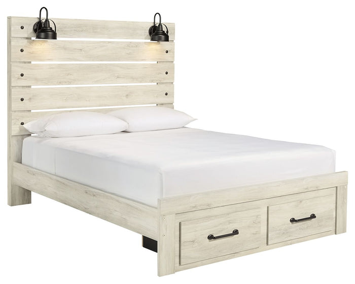 Beige / Queen / 2 Drawers