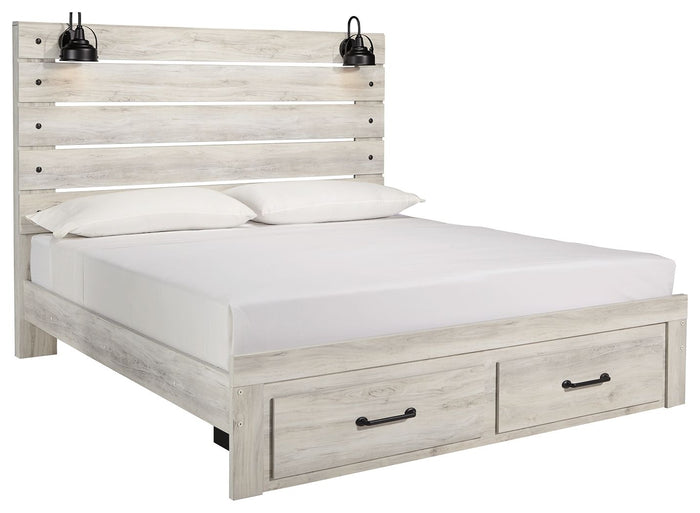Beige / King / 2 Drawers