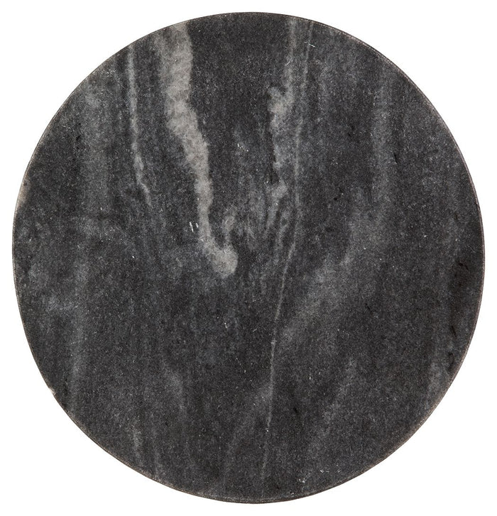 Caramont - Black / White / Gold Finish - Accent Table with White Base by Signature Design by Ashley® | Bel Furniture