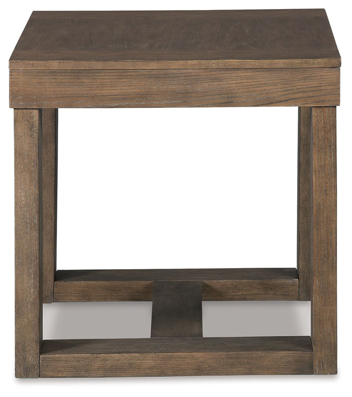 Cariton - Square End Table - Gray - view 2