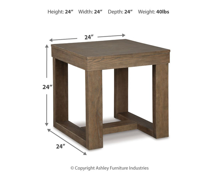 Cariton - Square End Table - Gray - view 6