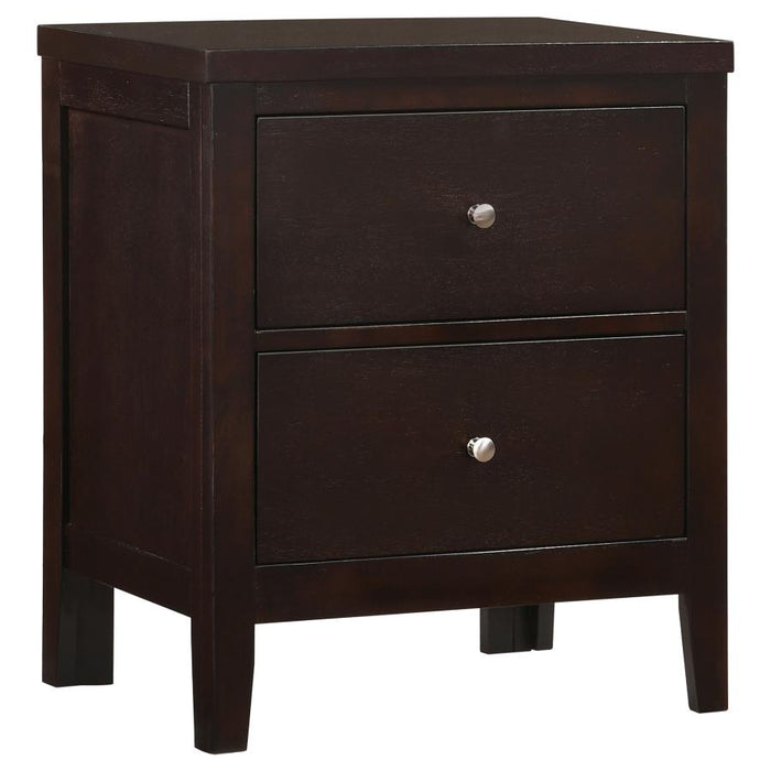 Carlton 2-Drawer Nightstand Cappuccino