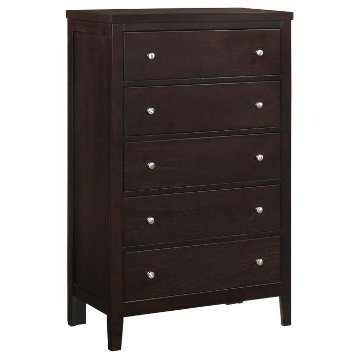 Carlton 5-Drawer Bedroom Chest Cappuccino