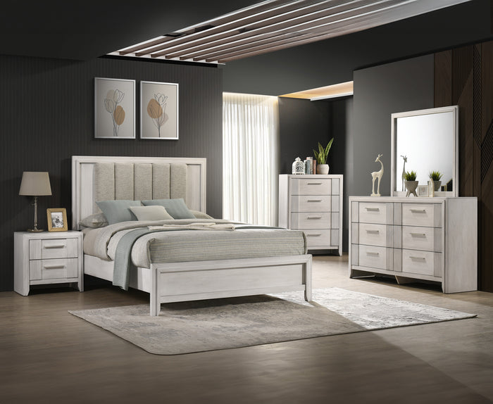 Carlton Night Stand White Mist