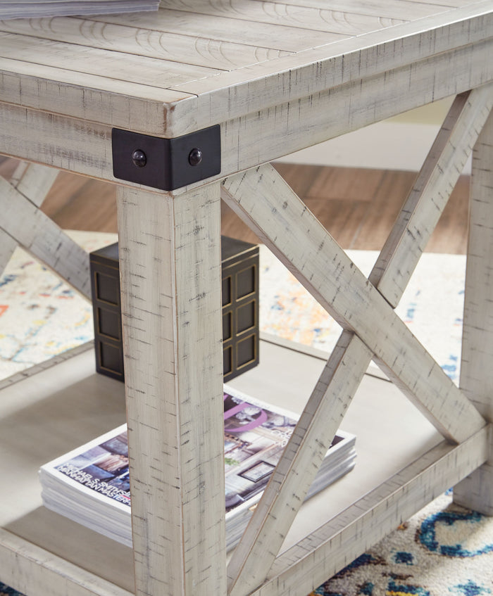 Carynhurst - Whitewash - Rectangular End Table by Signature Design by Ashley® | Bel Furniture