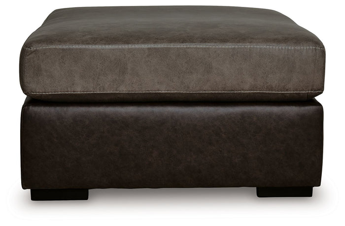 Castille Way - Oversized Accent Ottoman - Fossil - view 2
