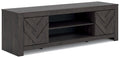 Cayboni - LG TV Stand With Fireplace Option Black TV Stands by Signature Design by Ashley® | Bel Furniture