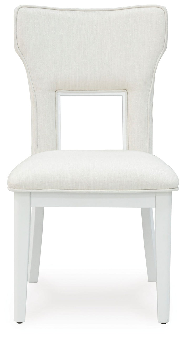 Chalanna - White - Dining Upholstered Side Chair (Set of 2) by Signature Design by Ashley® | Bel Furniture