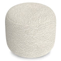 Chantal Round Pouf White