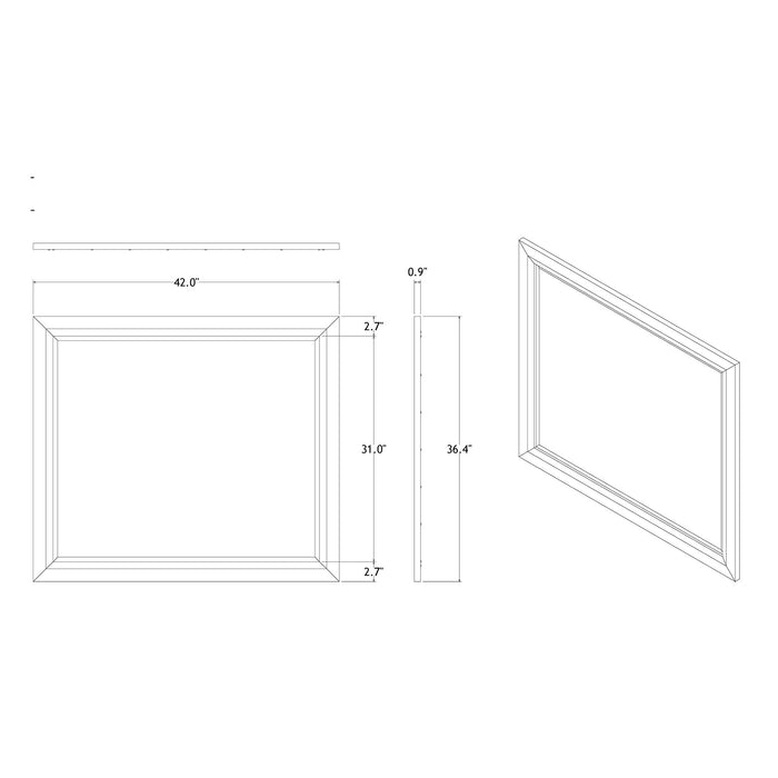 Chloe - Mirror - Gemstone Silver - view 2