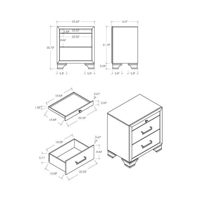 Civic - Nightstand - view 4