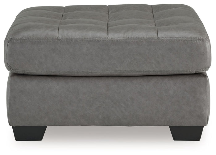 Clairette Court - Alloy - Oversized Accent Ottoman by Benchcraft® | Bel Furniture