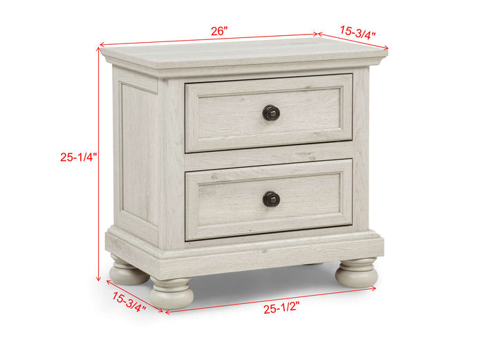Claribelle Night Stand-White