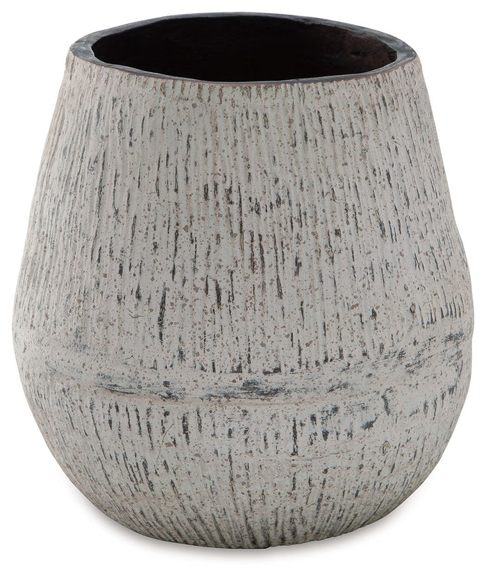 Claymount - Vase Dark Brown 8''W x 8''D x 8''H by Signature Design by Ashley® | Bel Furniture
