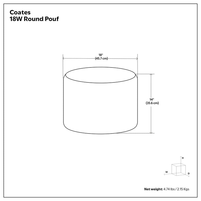 Coates - Round Macrame Pouf - Natural - view 5