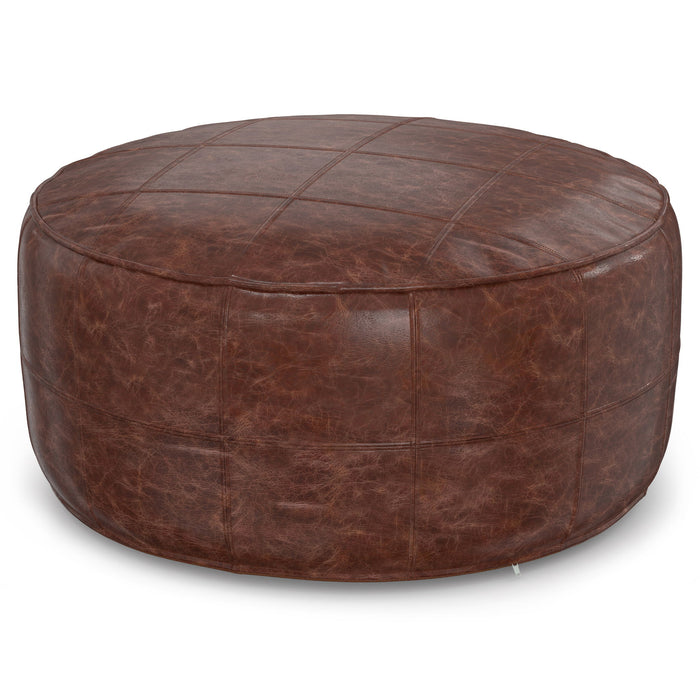 Connor - Handcrafted Round Pouf - view 4