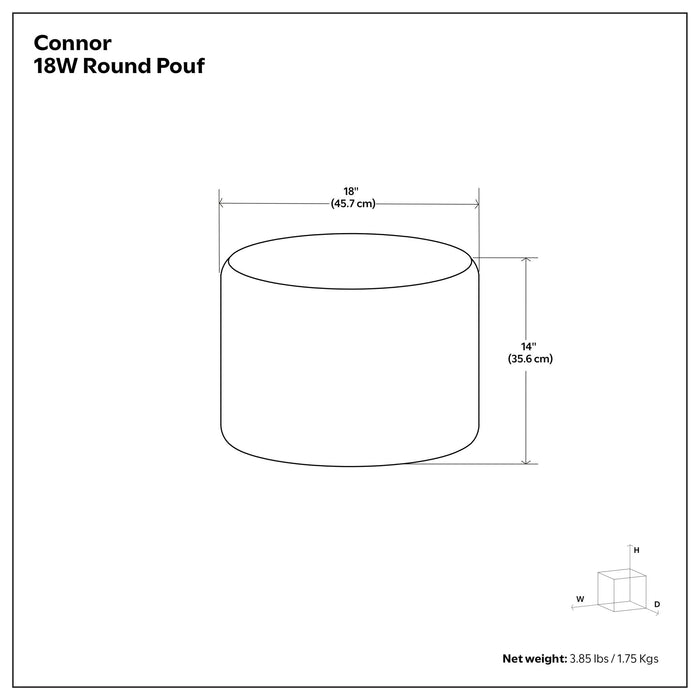 Connor - Handcrafted Round Pouf - view 5